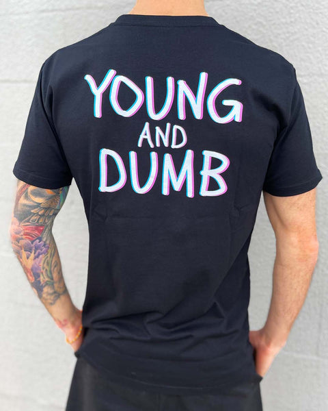 Be Dumb Stay Young Black Tee