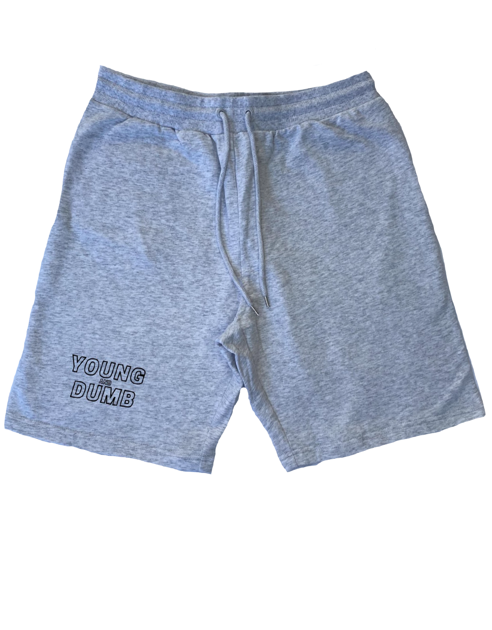 Young and Dumb grey stadium shorts