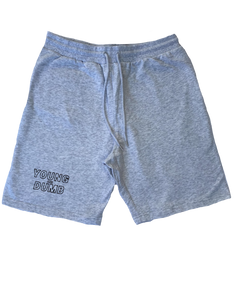 Young and Dumb grey stadium shorts