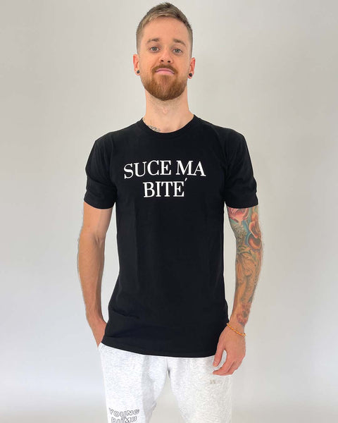 Suce Ma Bite Black Tee