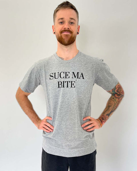 Suce Ma Bite Grey Tee