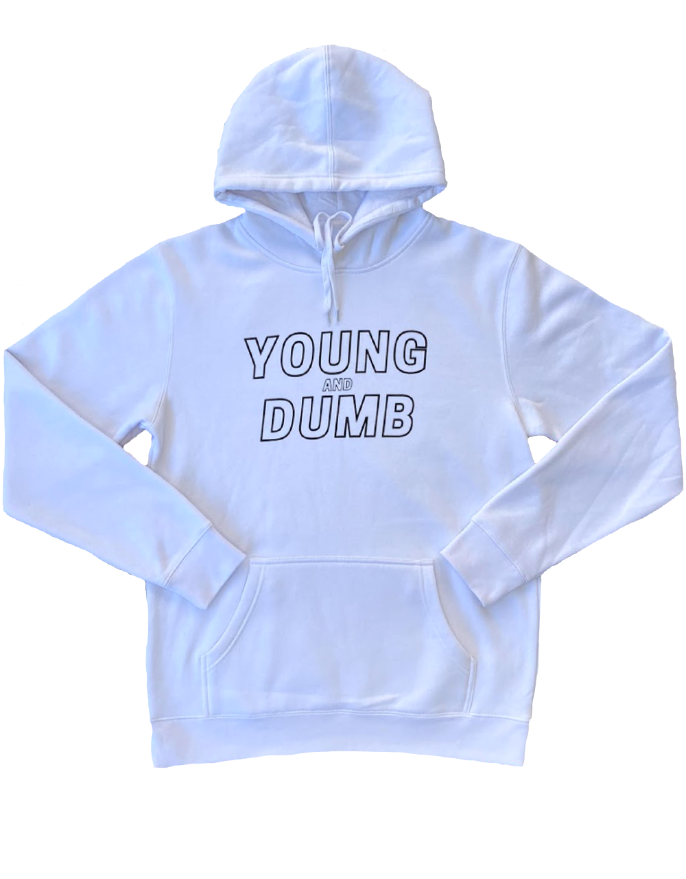 Young and Dumb white hoodie